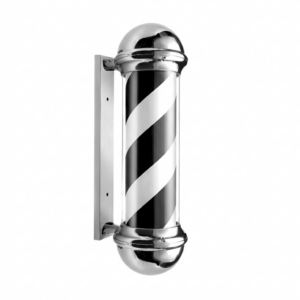 Polo barbero Cromo Blanco y Negro- F