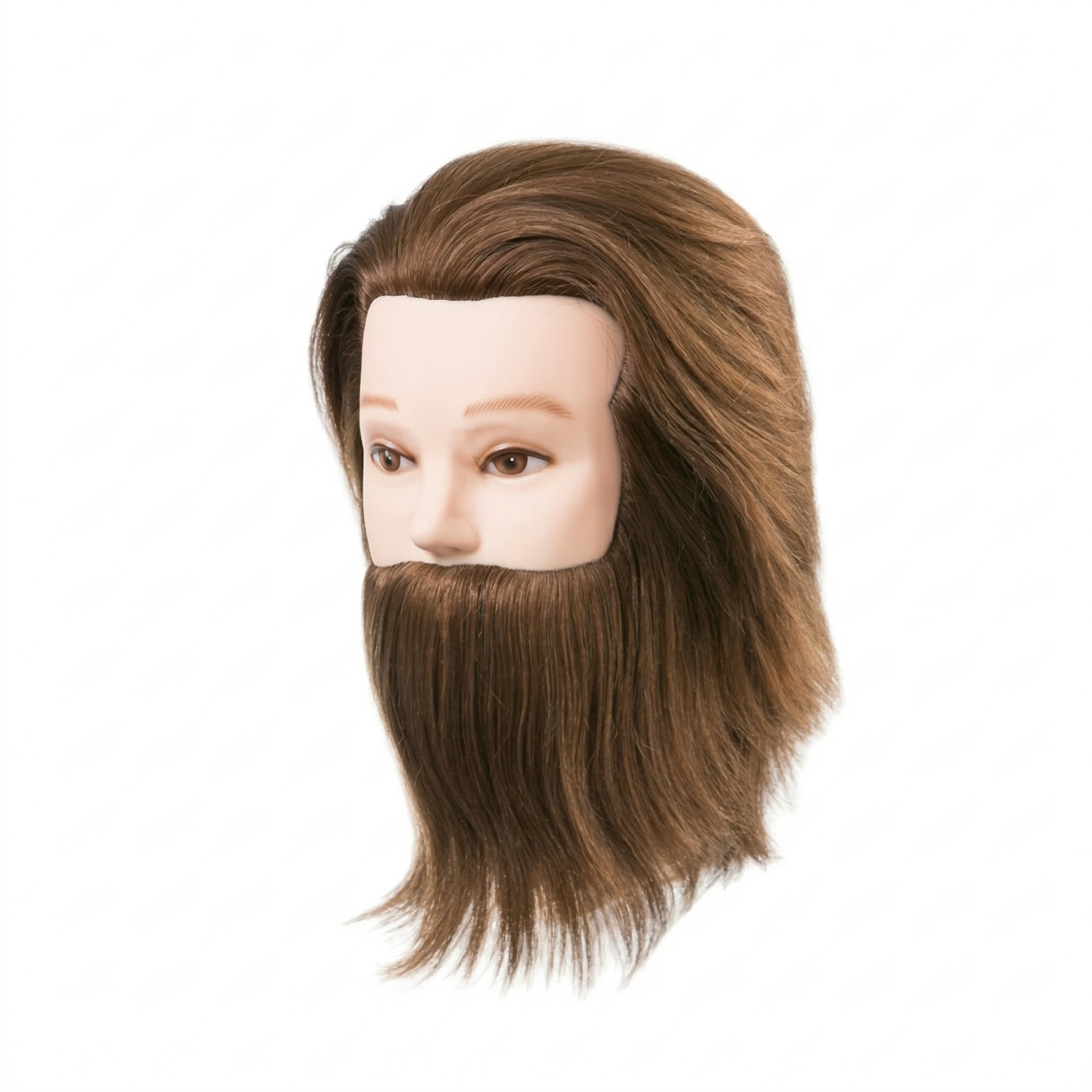 Cabeza Maniquí Daniel Con Barba Cab. Natural 15 - BARBER LINE